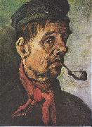 Vincent Van Gogh Head of a peasant with a clay-pipe oil